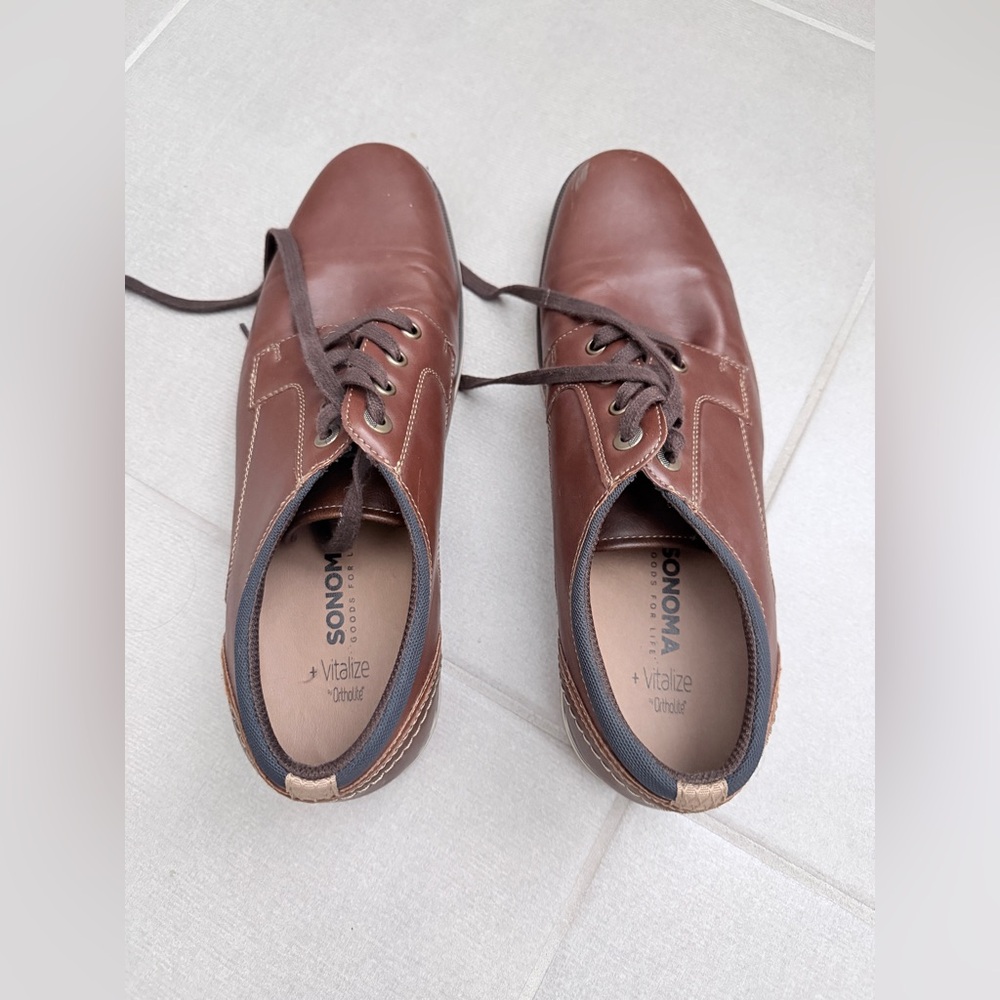 Sonoma Men's Brown Leather Oxfords